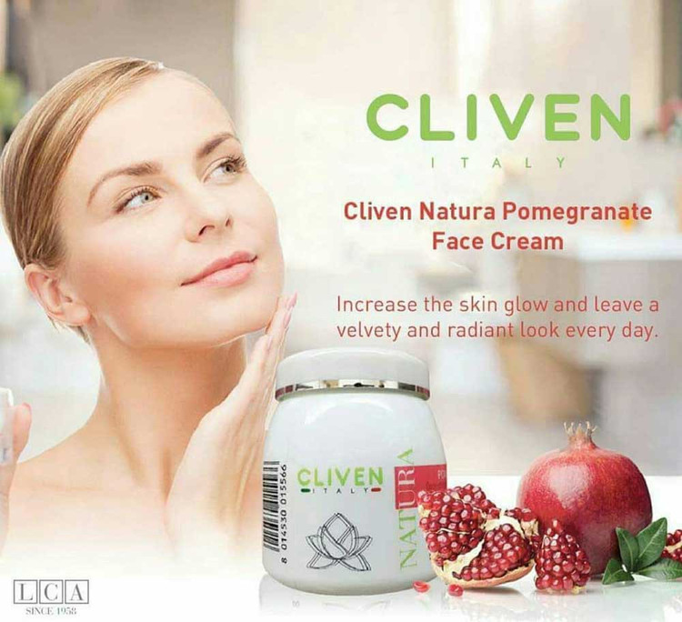 کرم صورت آبرسان و شفاف کننده انار کلیون CLIVEN Pomegranate