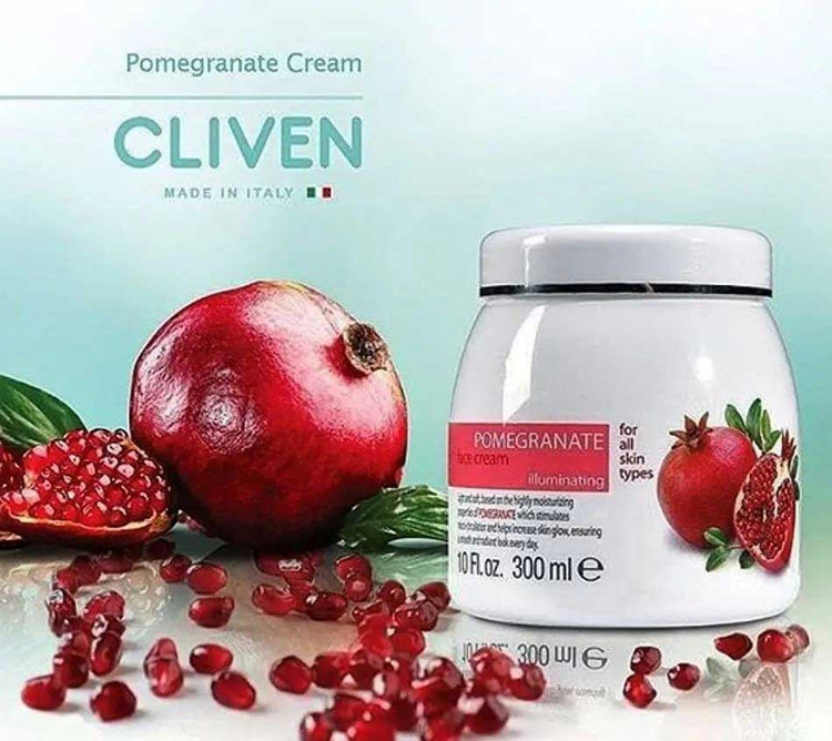 کرم صورت آبرسان و شفاف کننده انار کلیون CLIVEN Pomegranate