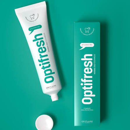 خمیر دندان روغنهای طبیعی اپتیفرش اوریفلیم اورجینال Oriflame